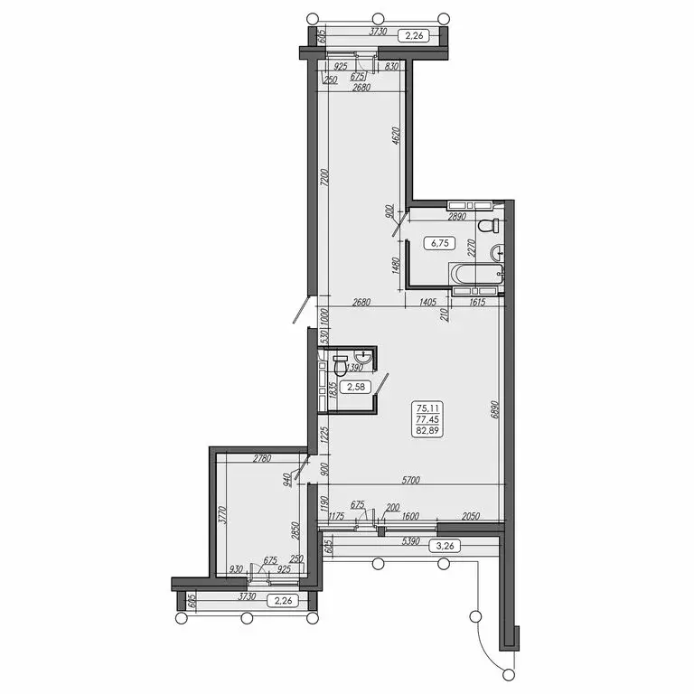 3-комнатная квартира: Владивосток, улица Мыс Кунгасный, 3Б (77.45 м) - Фото 0