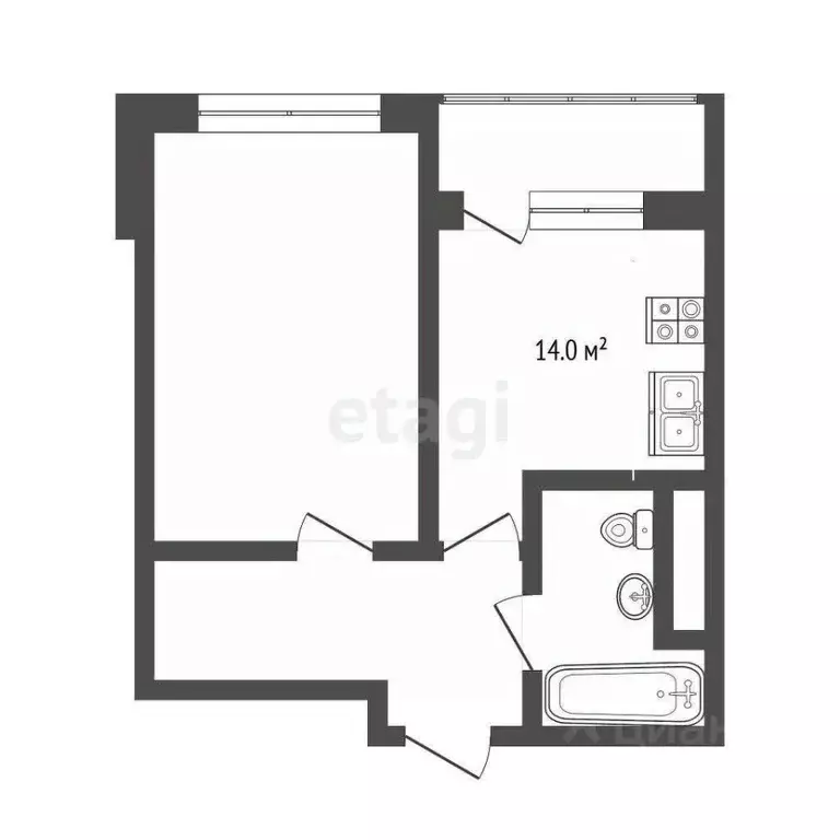 1-к кв. Москва Рязановское поселение, ул. Гореловская, 3 (45.4 м) - Фото 2