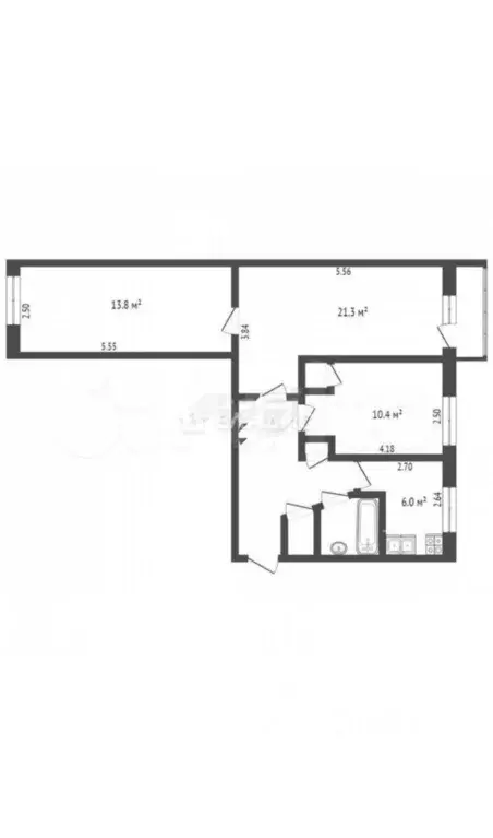 3-к кв. Белгородская область, Белгород пер. Макаренко, 1 (60.0 м) - Фото 2