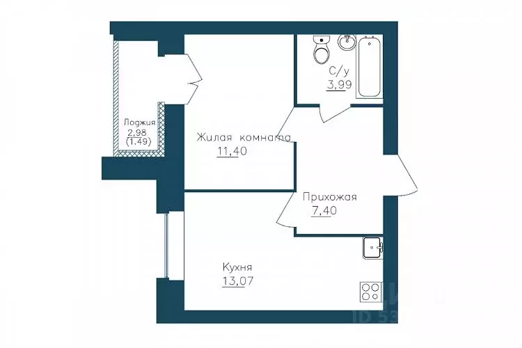 1-к кв. Вологодская область, Череповец 107-й мкр, ГринВилль жилой ... - Фото 0