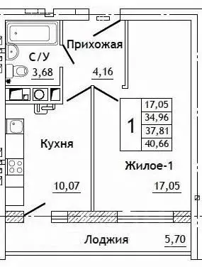 1-к кв. Смоленская область, Смоленский муниципальный округ, д. ... - Фото 1