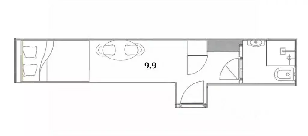 Студия Санкт-Петербург ул. Чехова, 3 (10.0 м) - Фото 1