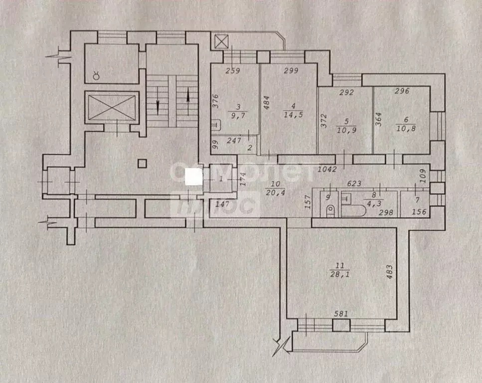 Квартира, 3 комнаты, 106.6 м - Фото 0