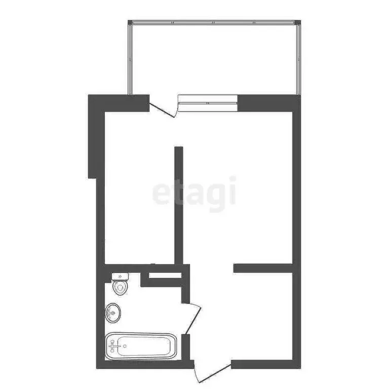 Квартира-студия: Калининград, улица Александра Невского, 261 (27 м) - Фото 1