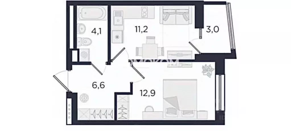 1-к кв. Свердловская область, Екатеринбург ул. Свердлова, 32 (36.2 м) - Фото 1