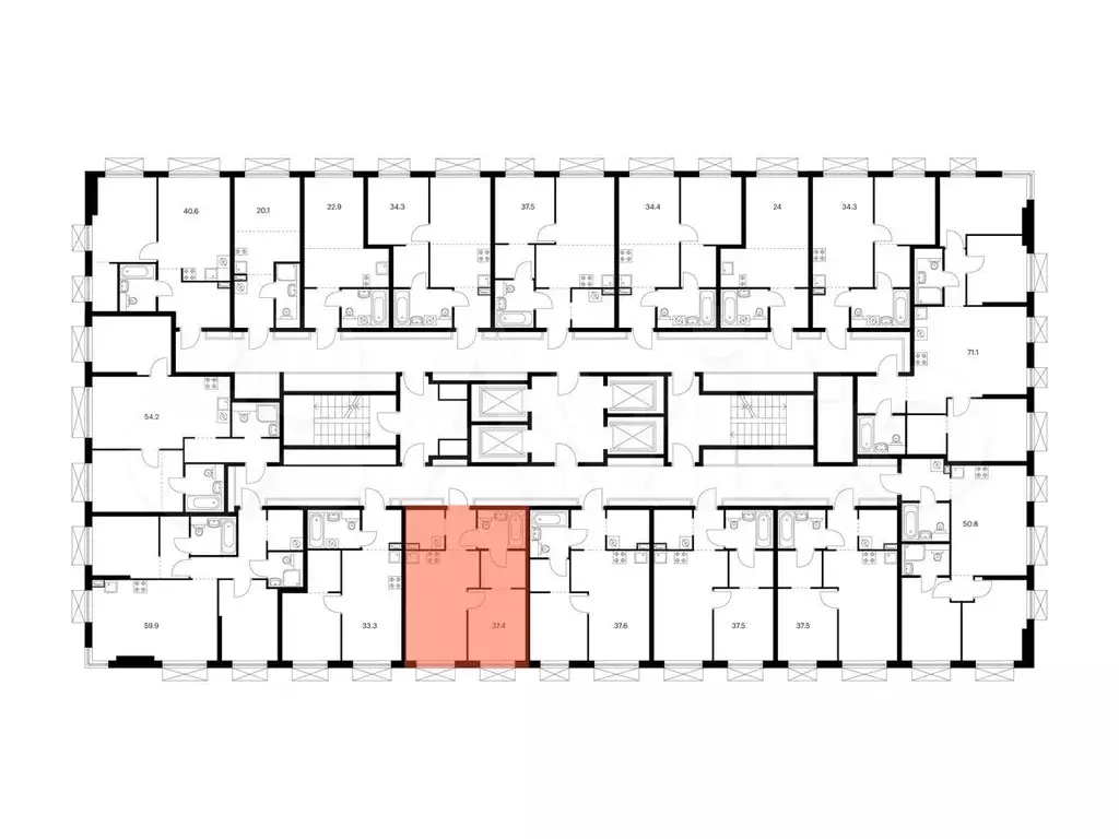 1-к. квартира, 37,4 м, 27/30 эт. - Фото 1