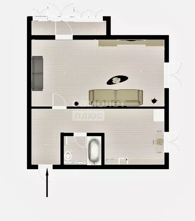 1-к кв. Пензенская область, Пенза ул. Тепличная, 16 (38.0 м) - Фото 2