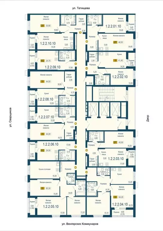 1-комнатная квартира: Екатеринбург, улица Татищева, 105 (41.4 м) - Фото 0