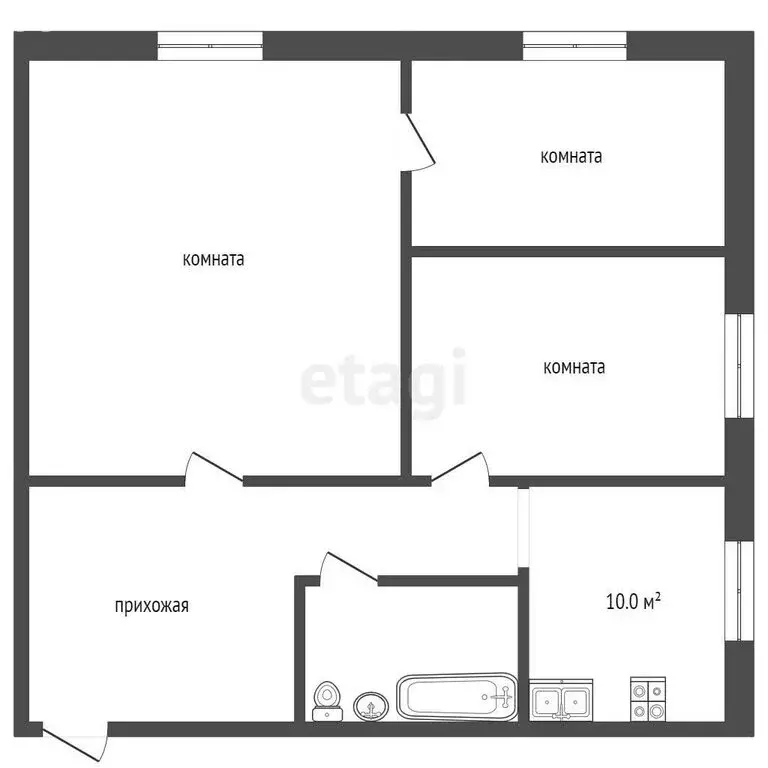 3-комнатная квартира: Муром, улица Ленина, 72 (77.7 м) - Фото 0