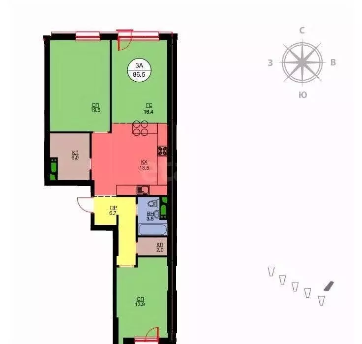 3-к кв. Московская область, Красногорск ул. Авангардная, 5 (86.5 м) - Фото 0