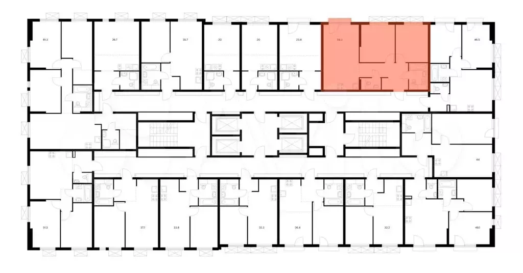 2-к. квартира, 58,3 м, 11/24 эт. - Фото 1