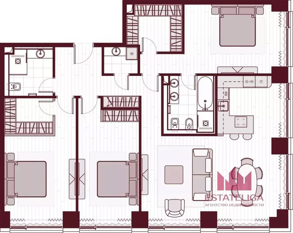 3-к кв. Москва Ленинградский просп., 37/2 (133.0 м) - Фото 1