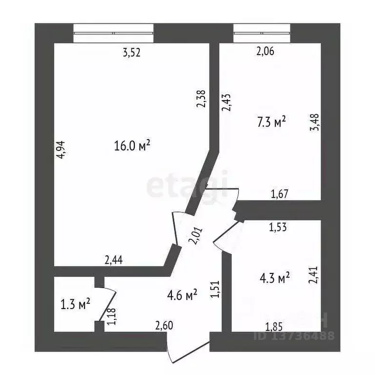 1-к кв. Амурская область, Благовещенск ул. Василенко, 14/3 (33.5 м) - Фото 1