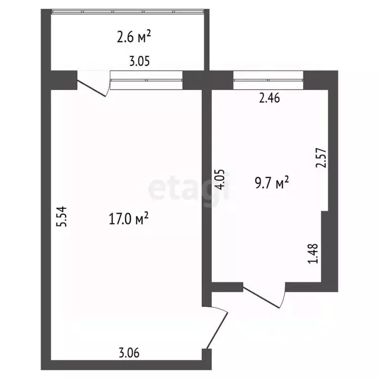 1-к кв. Саха (Якутия), Якутск просп. Михаила Николаева, 40 (27.5 м) - Фото 2