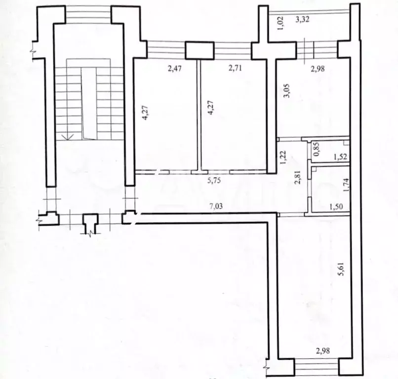 3-к. квартира, 66,2 м, 5/5 эт. - Фото 0
