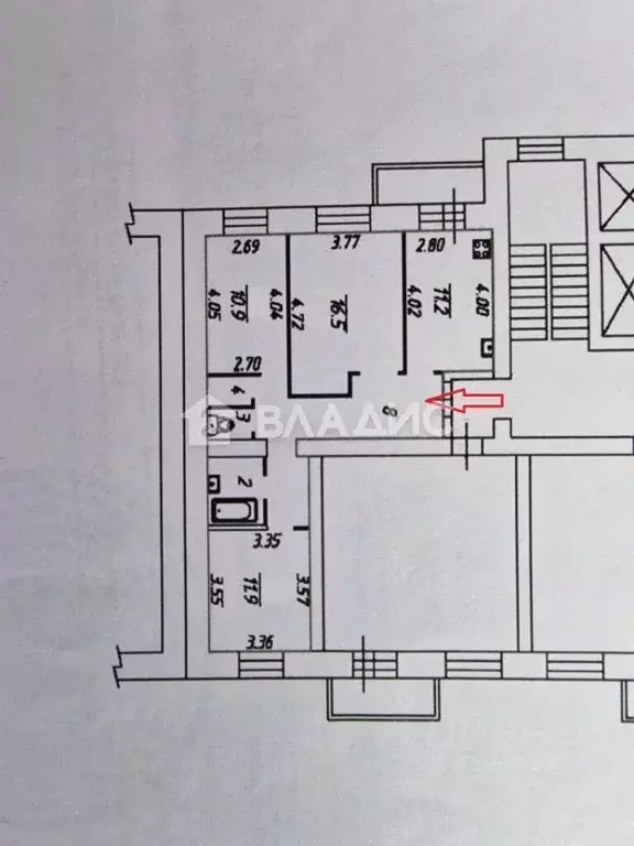 3-к кв. Вологодская область, Вологда ул. Карла Маркса, 123А (70.8 м) - Фото 1