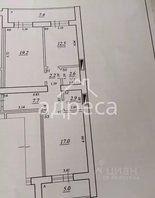 2-к кв. Самарская область, Самара Белорусская ул., 135 (64.1 м) - Фото 2