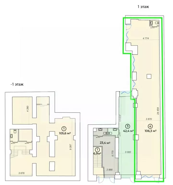 Помещение свободного назначения в Москва Большой Сухаревский пер., ... - Фото 2