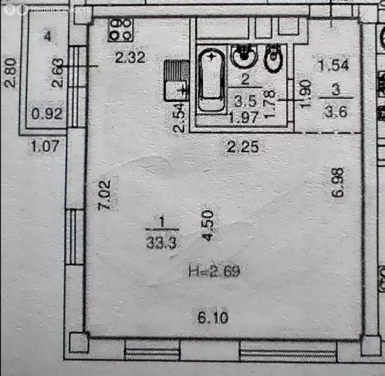 1-комнатная квартира: посёлок Шабровский, улица Ленина, 32 (40.4 м) - Фото 1