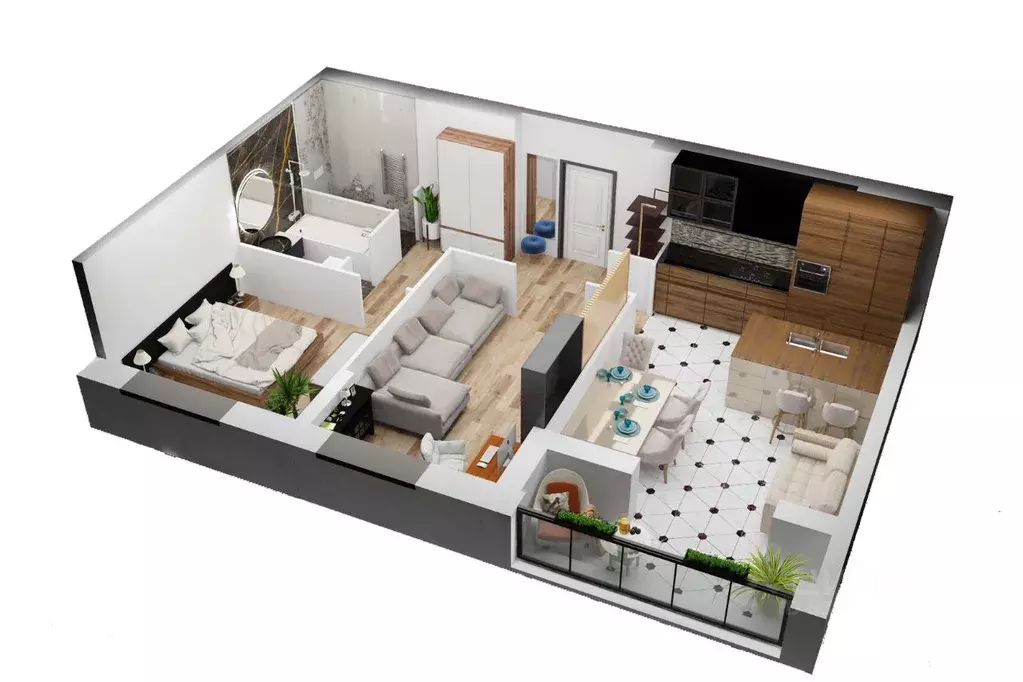 2-к кв. Волгоградская область, Волжский ул. 40 лет Победы, 16 (69.6 м) - Фото 1