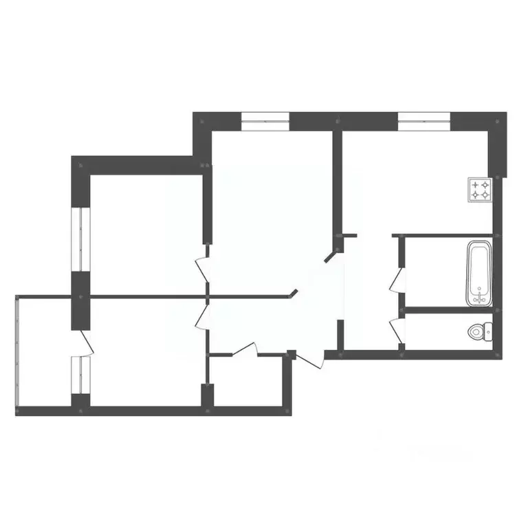 3-к кв. Амурская область, Белогорск ул. Кирова, 160 (67.1 м) - Фото 2