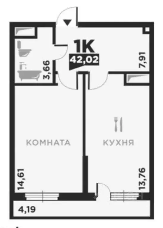 1-к кв. Краснодарский край, Краснодар Славянский мкр, ул. Заполярная, ... - Фото 0