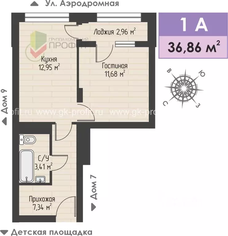 1-к кв. Татарстан, Набережные Челны ул. Жданова, 3 (36.86 м) - Фото 1