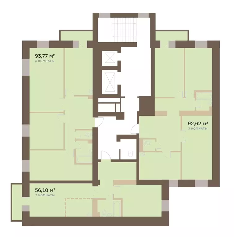 3-к кв. Красноярский край, Красноярск ул. Академгородок, 74 (92.5 м) - Фото 1