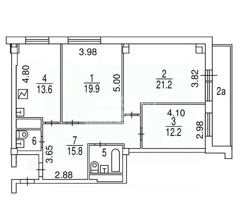 3-к кв. Москва 2-й Сетуньский проезд, 13К2 (88.7 м) - Фото 1