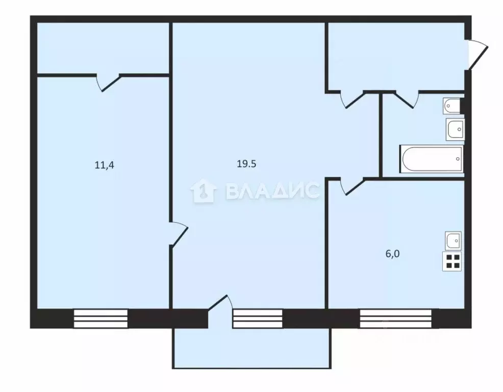 2-к кв. Иркутская область, Ангарск 93-й кв-л, 22 (45.5 м) - Фото 0