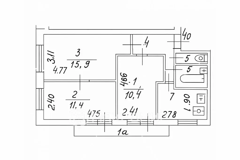3-к кв. Москва ул. Трофимова, 4Б (53.9 м) - Фото 2