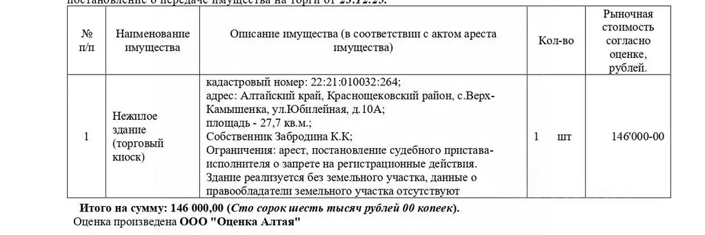 Помещение свободного назначения в Алтайский край, Краснощековский ... - Фото 1