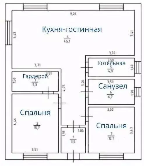 Дом в Хабаровский край, Хабаровский район, с. Сосновка  (95 м) - Фото 2