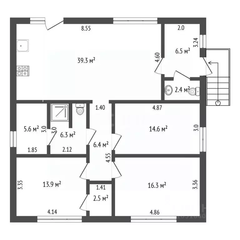 Дом в Крым, Феодосия ул. Е.М. Фомина (121 м) - Фото 2