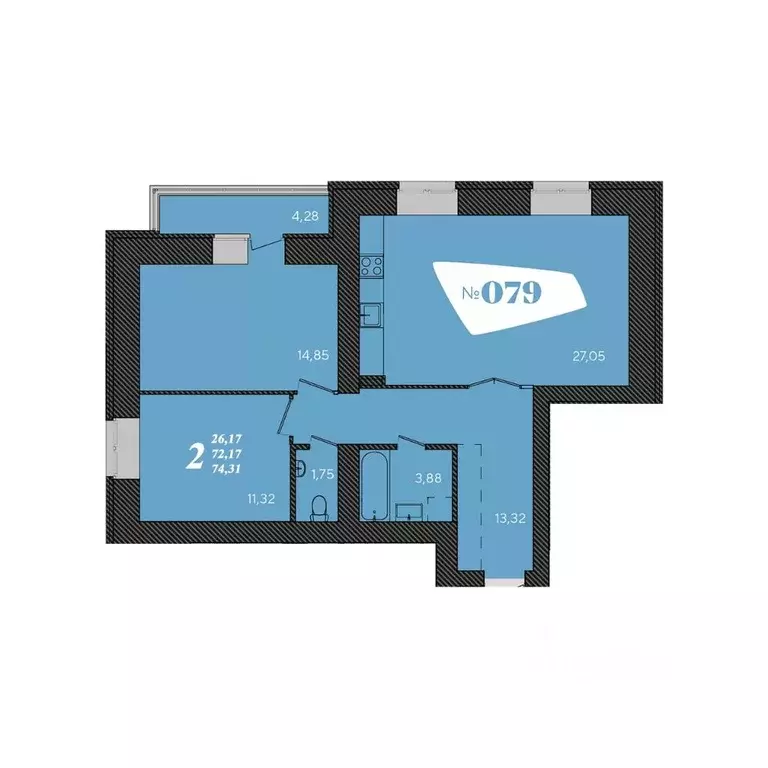 2-к кв. Мордовия, Саранск ул. Кирова, 9 (74.0 м) - Фото 1
