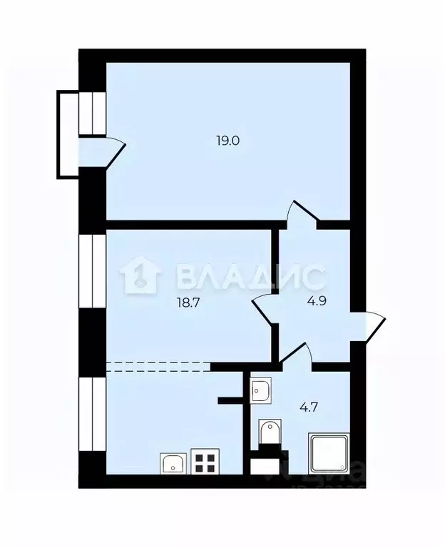 1-к кв. Санкт-Петербург ул. Типанова, 29 (47.3 м) - Фото 2