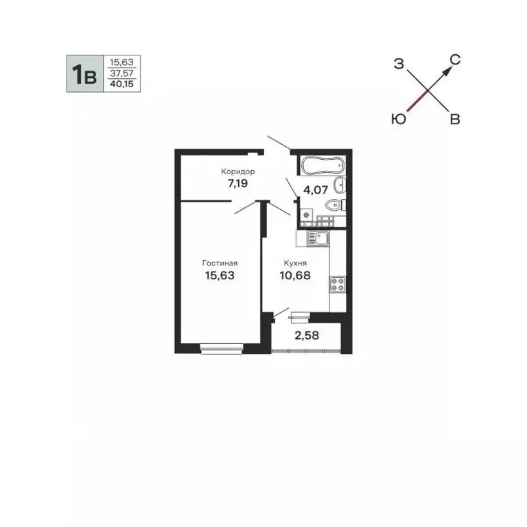 1-к кв. Свердловская область, Екатеринбург ул. Очеретина, 16 (40.15 м) - Фото 0
