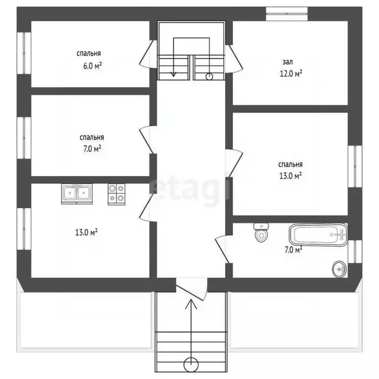 Дом в Башкортостан, Стерлитамакский район, Казадаевский сельсовет, ... - Фото 1