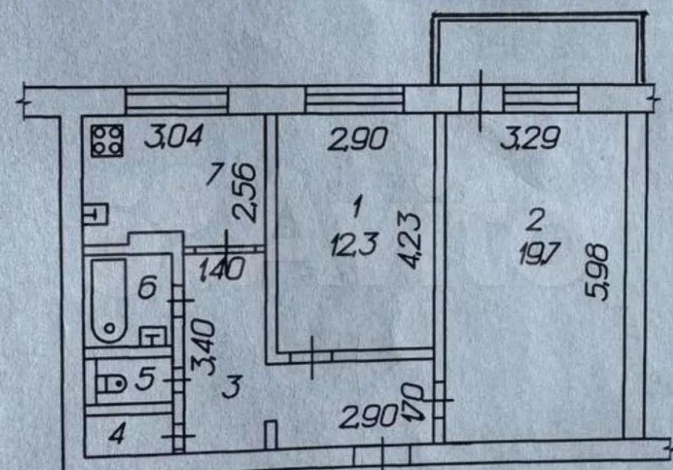 2-к. квартира, 57 м, 6/10 эт. - Фото 0