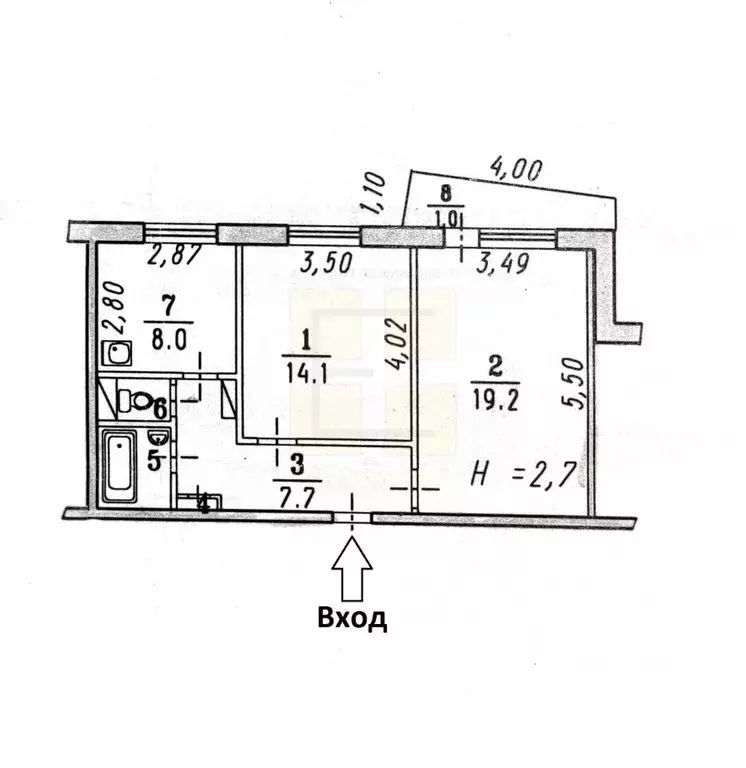 2-к кв. Омская область, Омск Омская ул., 160 (53.2 м) - Фото 2