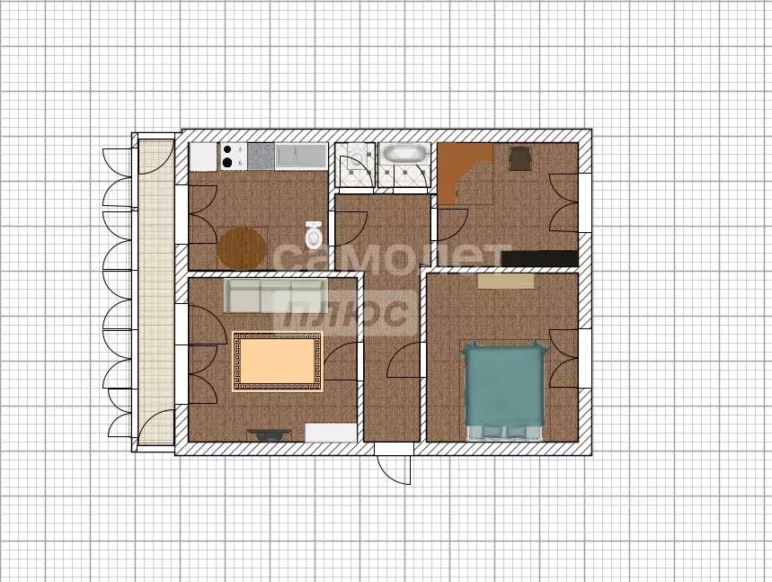 3-к кв. Алтайский край, Бийск ул. Александра Можайского, 8 (56.5 м) - Фото 2