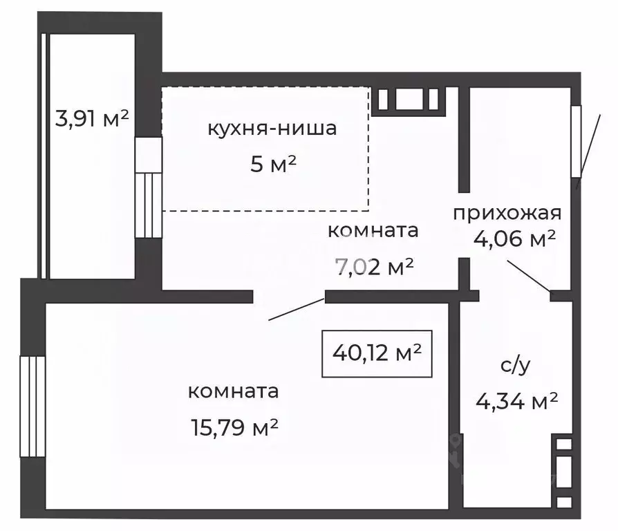 1-к кв. Челябинская область, Челябинский городской округ, пос. ... - Фото 2