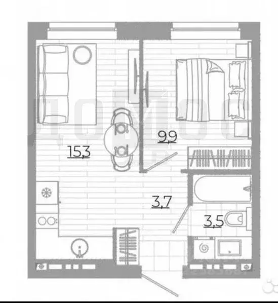 1-к кв. Свердловская область, Екатеринбург ул. Академика Курчатова ... - Фото 1