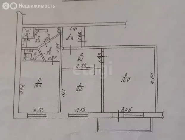2-комнатная квартира: Липецк, улица имени Мичурина, 2 (48.9 м) - Фото 1