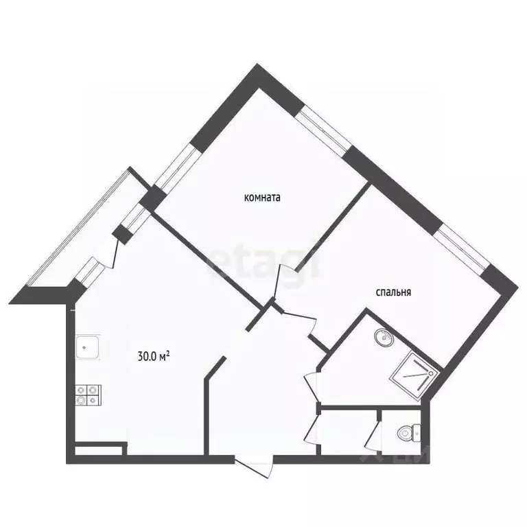 2-к кв. Тюменская область, Тюмень Первомайская ул., 34 (100.0 м) - Фото 1