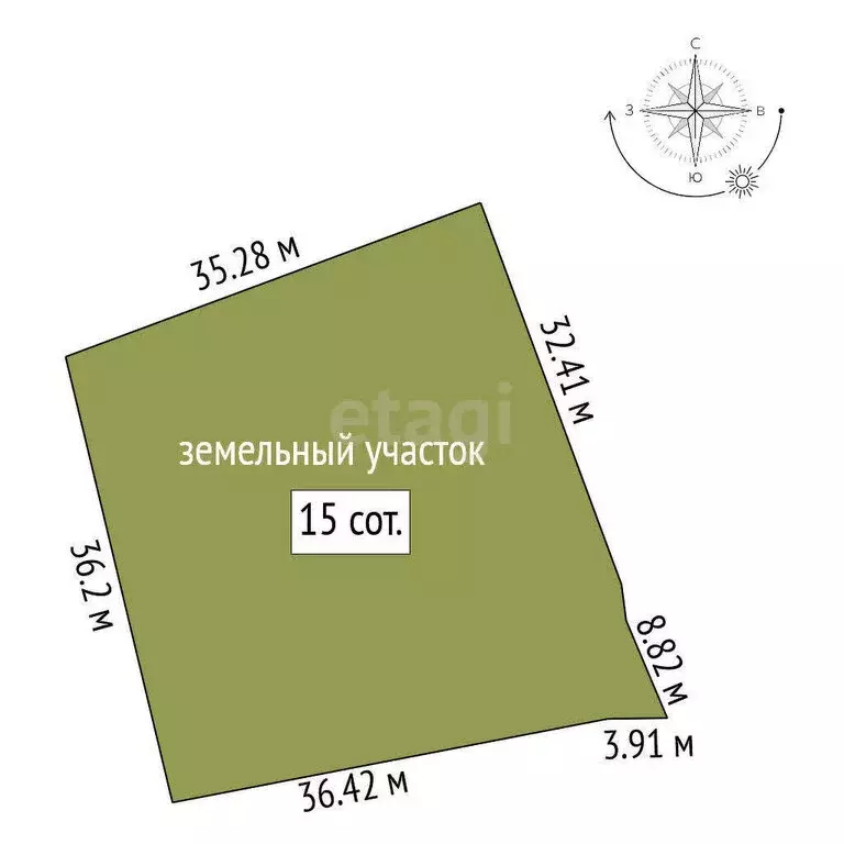 Участок в Ишимский район, деревня Сорочкина, Приозёрная улица (15 м) - Фото 0