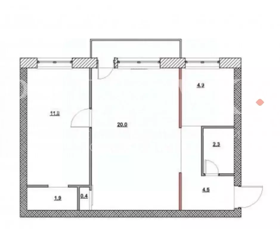 2-к кв. Московская область, Подольск Высотная ул., 23 (44.6 м) - Фото 2