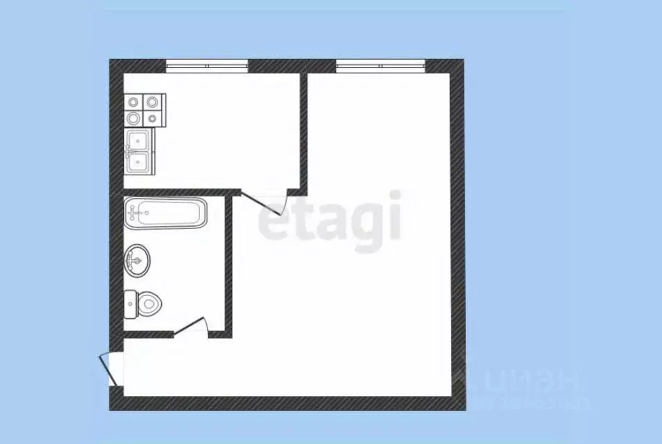 1-к кв. Костромская область, Кострома Никитская ул., 84 (29.0 м) - Фото 1