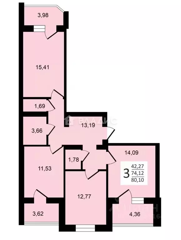 3-к кв. Владимирская область, Ковров ул. 9 Мая, 8 (80.1 м) - Фото 1