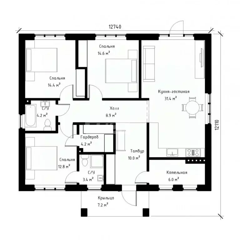 Дом в Московская область, Домодедово городской округ, с. Успенское, ... - Фото 2